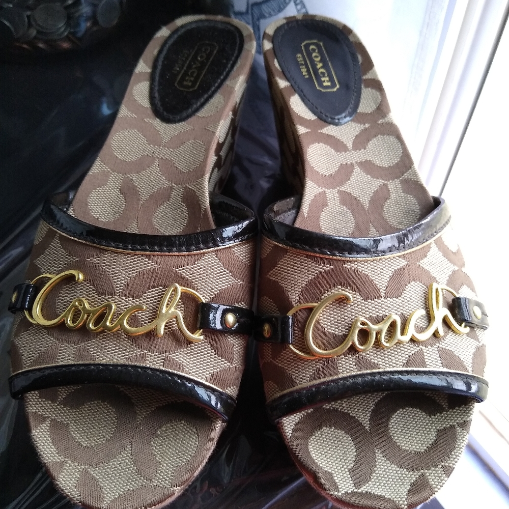 Coach wedge sandals